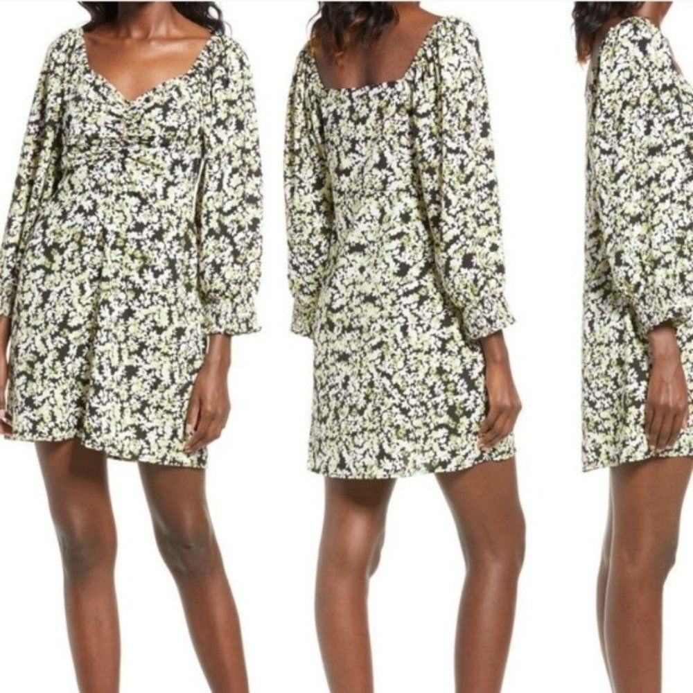 Vero Moda Chaddie Floral long sleeve dress Size XL